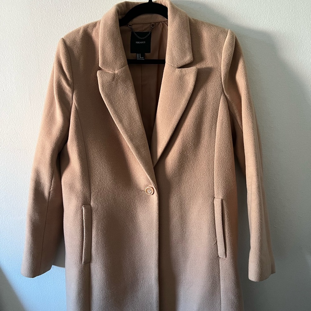Forever 21 Camel Peacoat